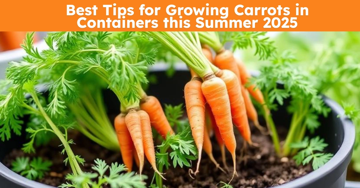 Best Tips for Growing Carrots in Containers this Summer 2025